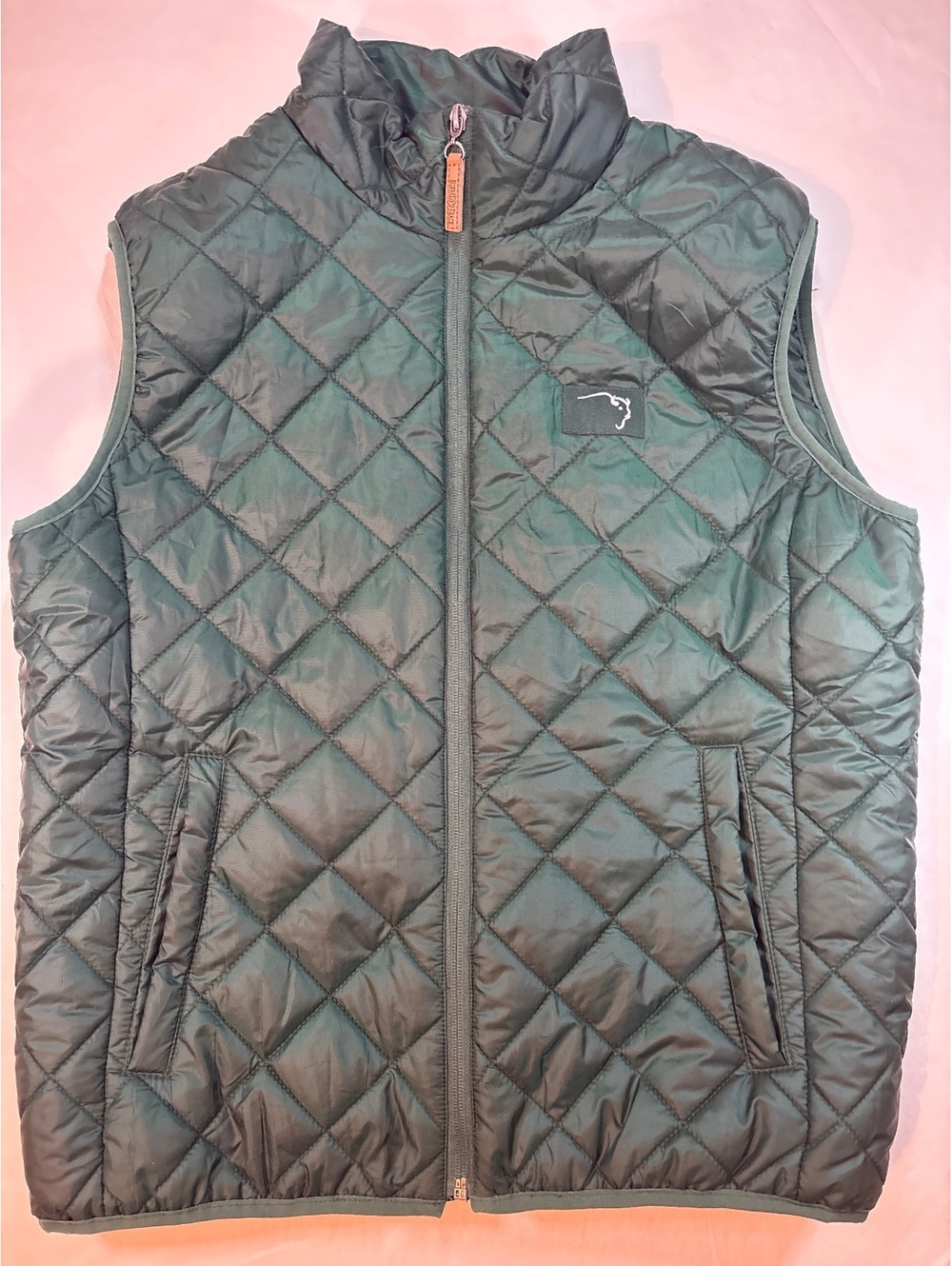 Buffalo Trace Bourbon Quilted Vest Men’s XL Green Distillery Logo
